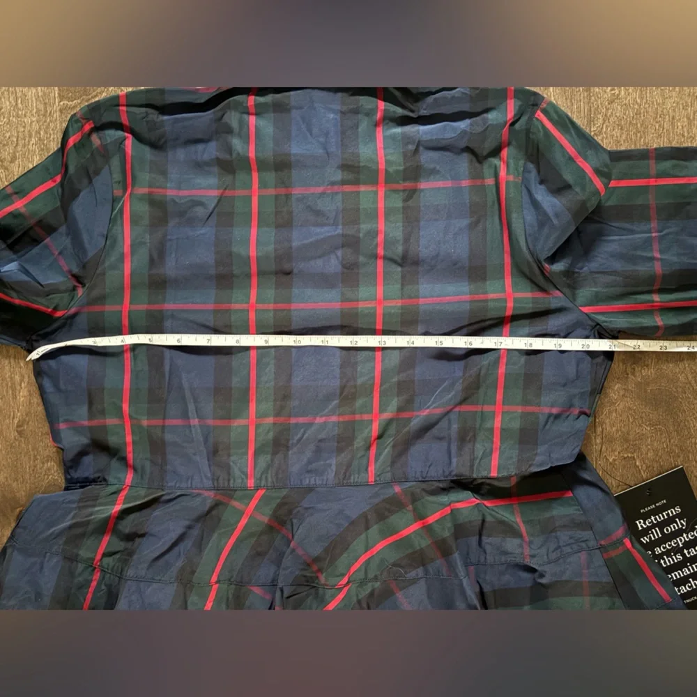 Tuckernuck Pomander Place Women's Fraser Plaid Ashlen Blouse, Size Medium - Picture 7 of 8